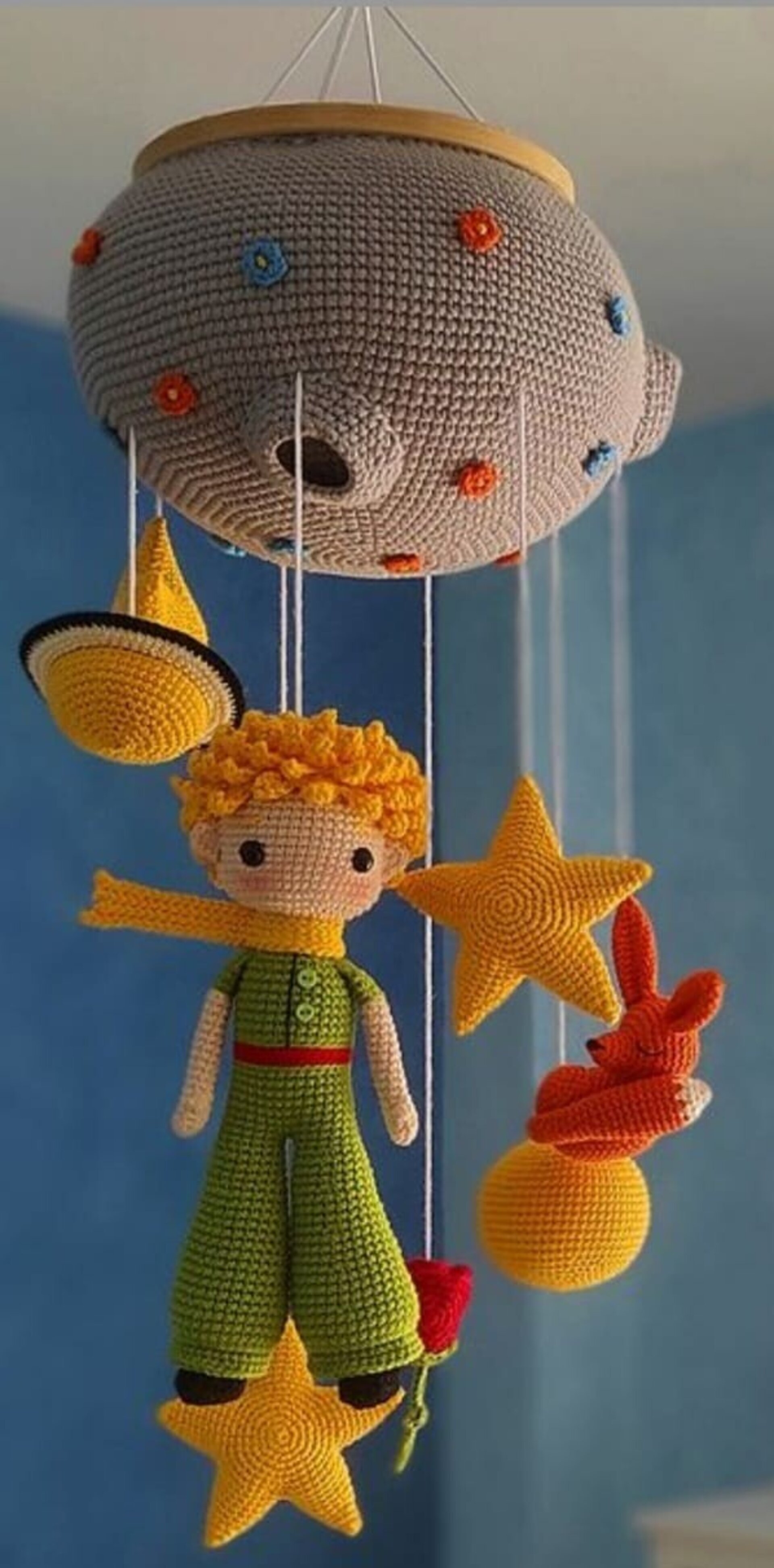 Planeta del Principito Musical rotatorio, para decoración habitación infantil - 3