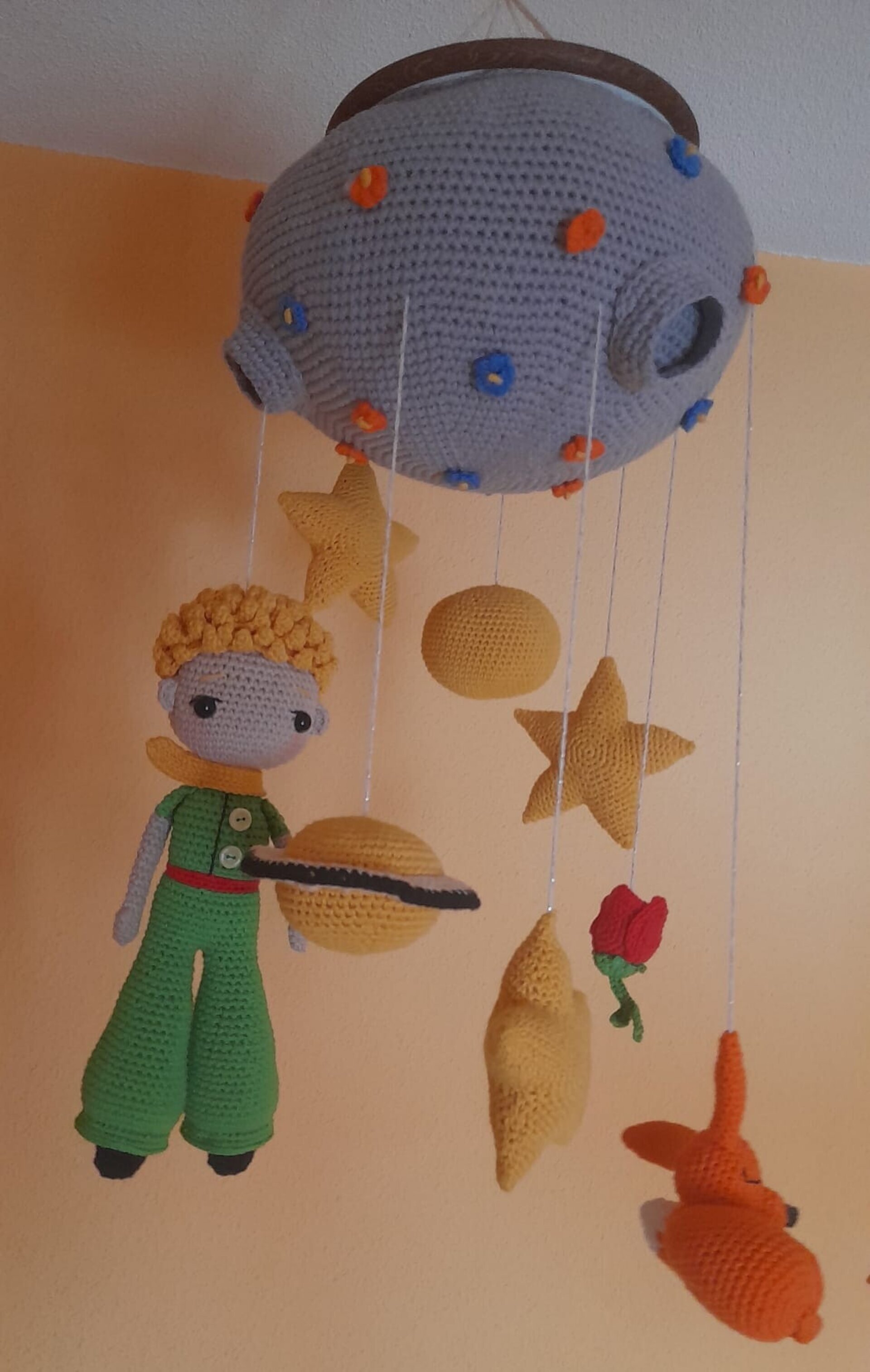 Planeta del Principito Musical rotatorio, para decoración habitación infantil - 2