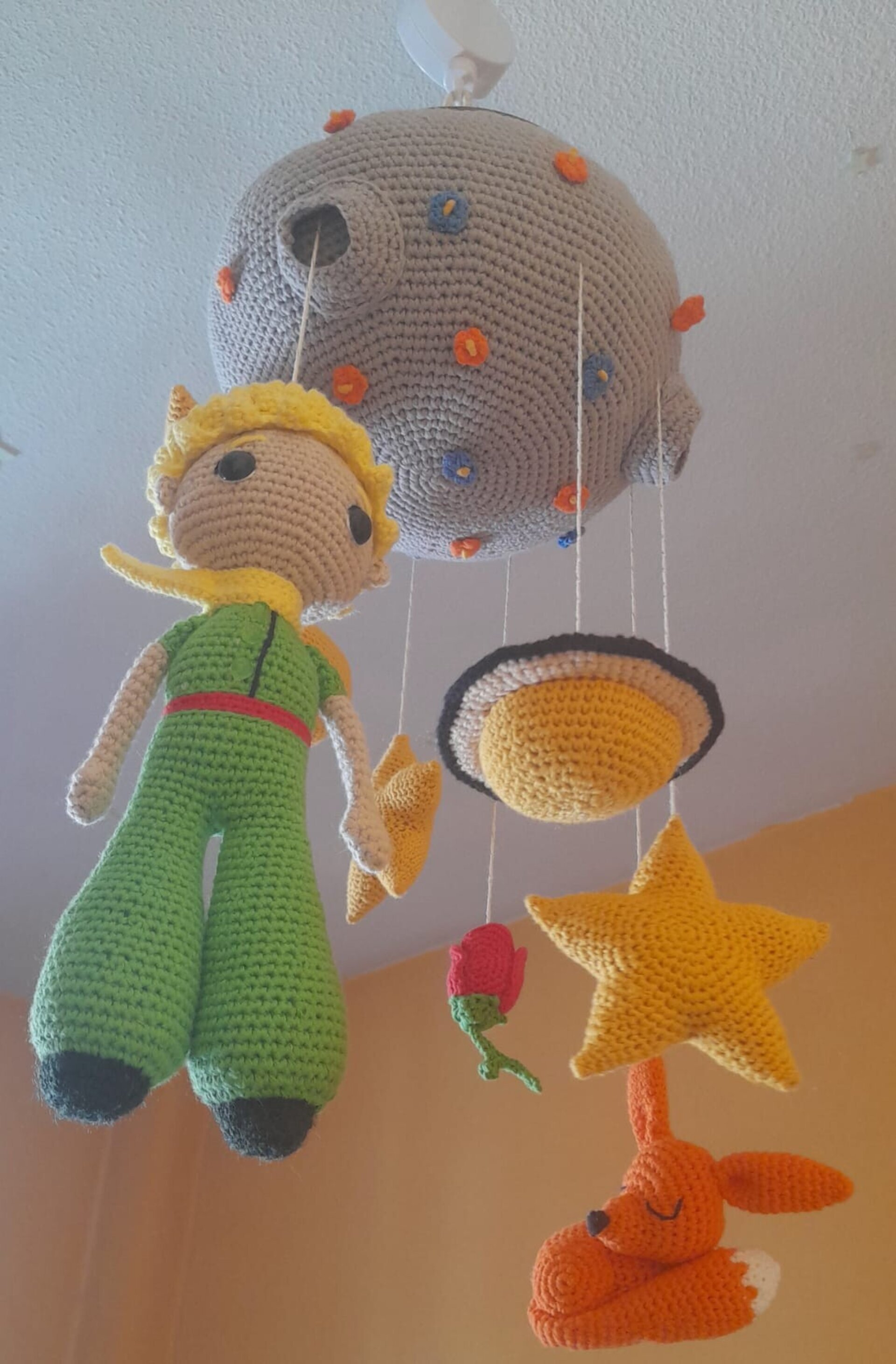 Planeta del Principito Musical rotatorio, para decoración habitación infantil - 4