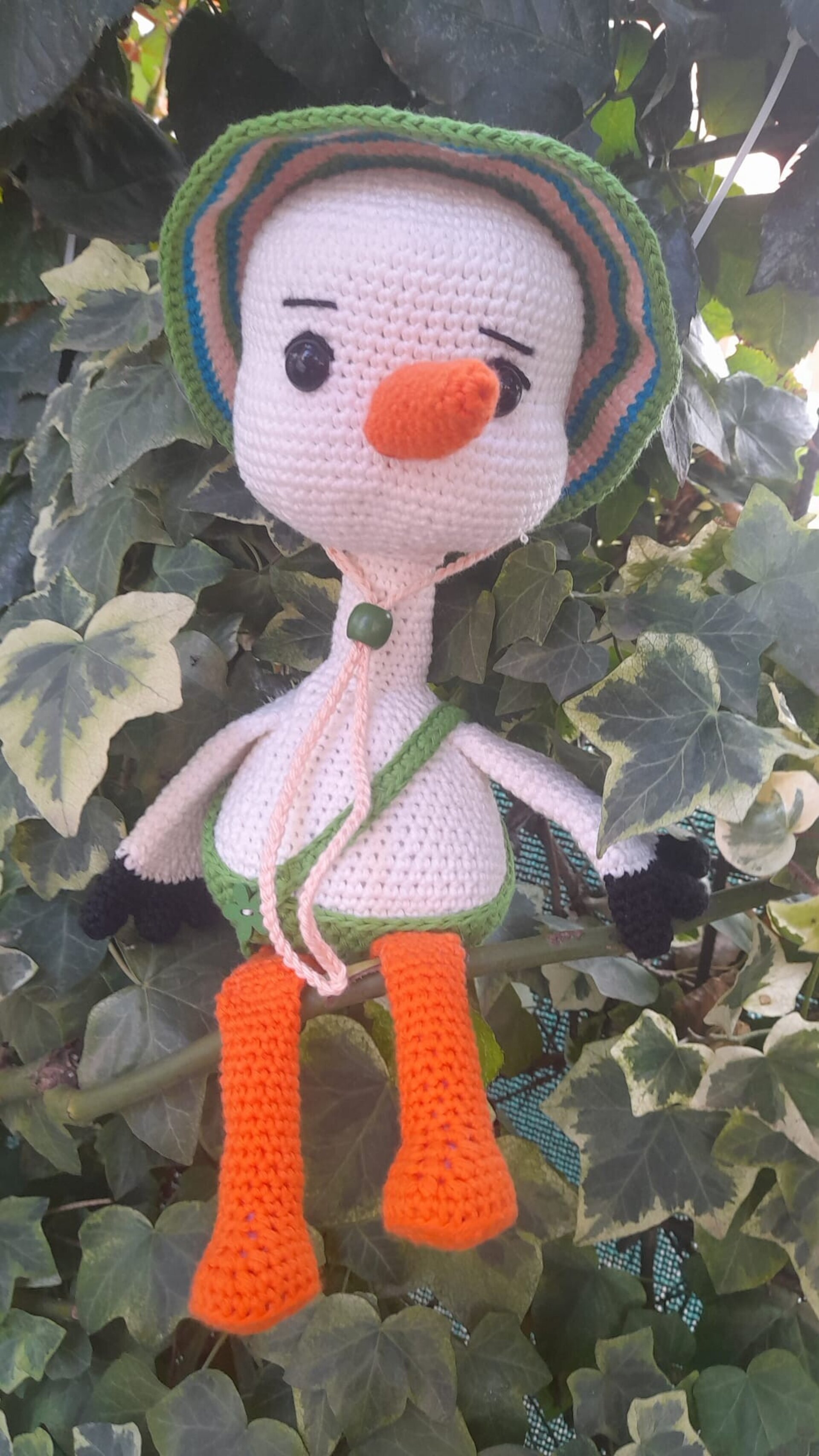 amigurumi Cigüeña celebración nacimiento bebé - 2